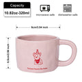 Handmade Ceramic Coffee Mug with Cute Animal Prints - 10.8oz, BPA-Free, Microwave Safe